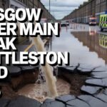 Glasgow water main break on Shettleston Road