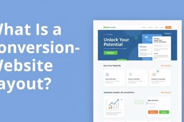 Conversion-focused website design layout improving user experience and business results for UK companies.