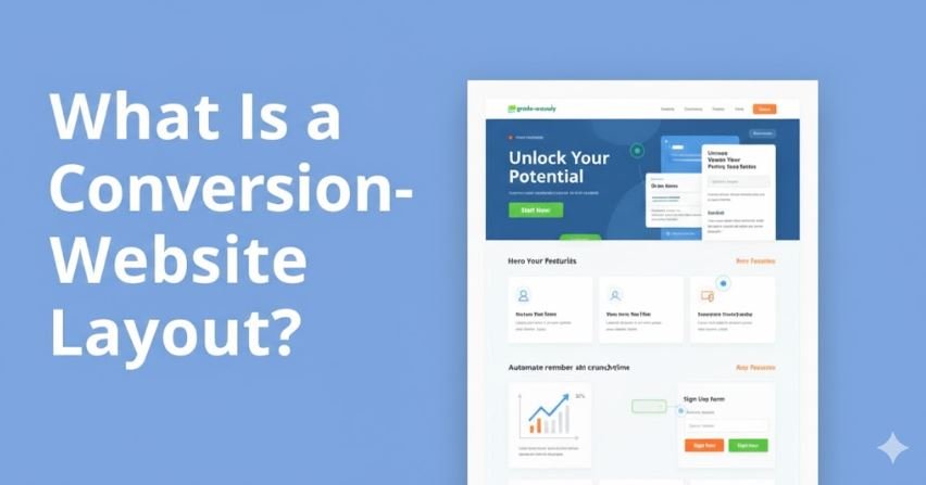 Conversion-focused website design layout improving user experience and business results for UK companies.