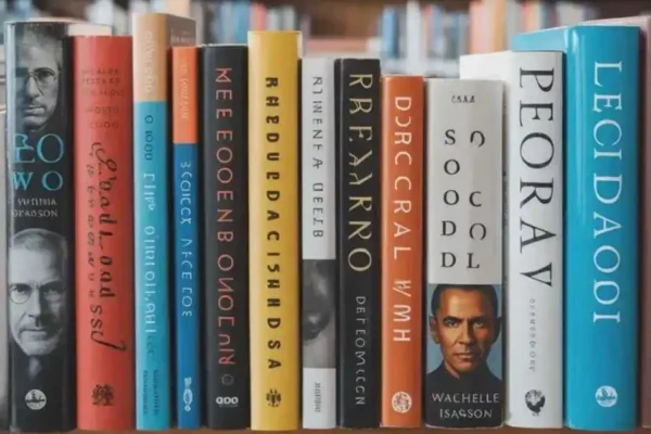recommended biographies shelf with famous biographies and historical figures